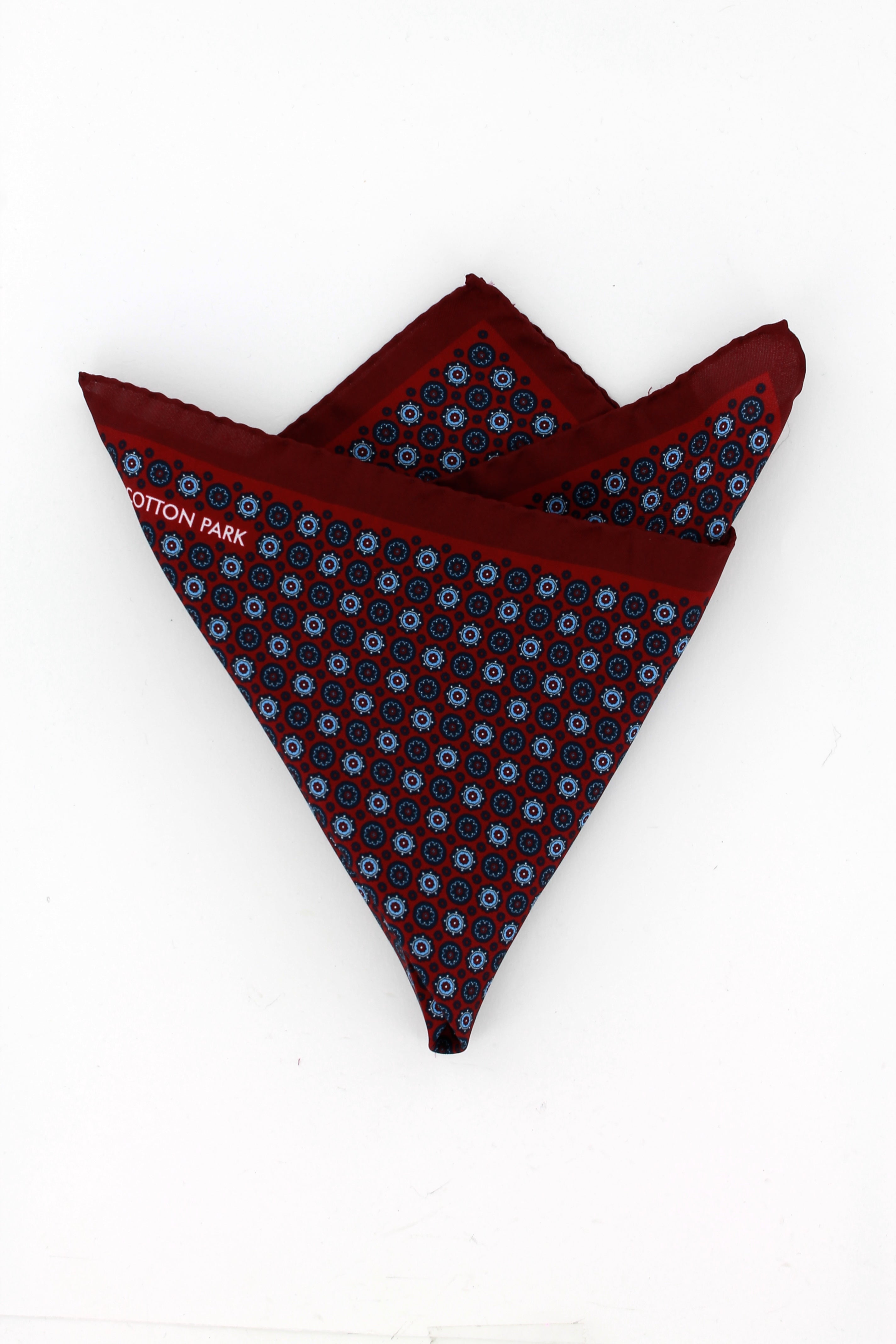 Pochette En Pure Soie Paolo Bordeaux - Segni Et Disegni - Fabriquée En Italie