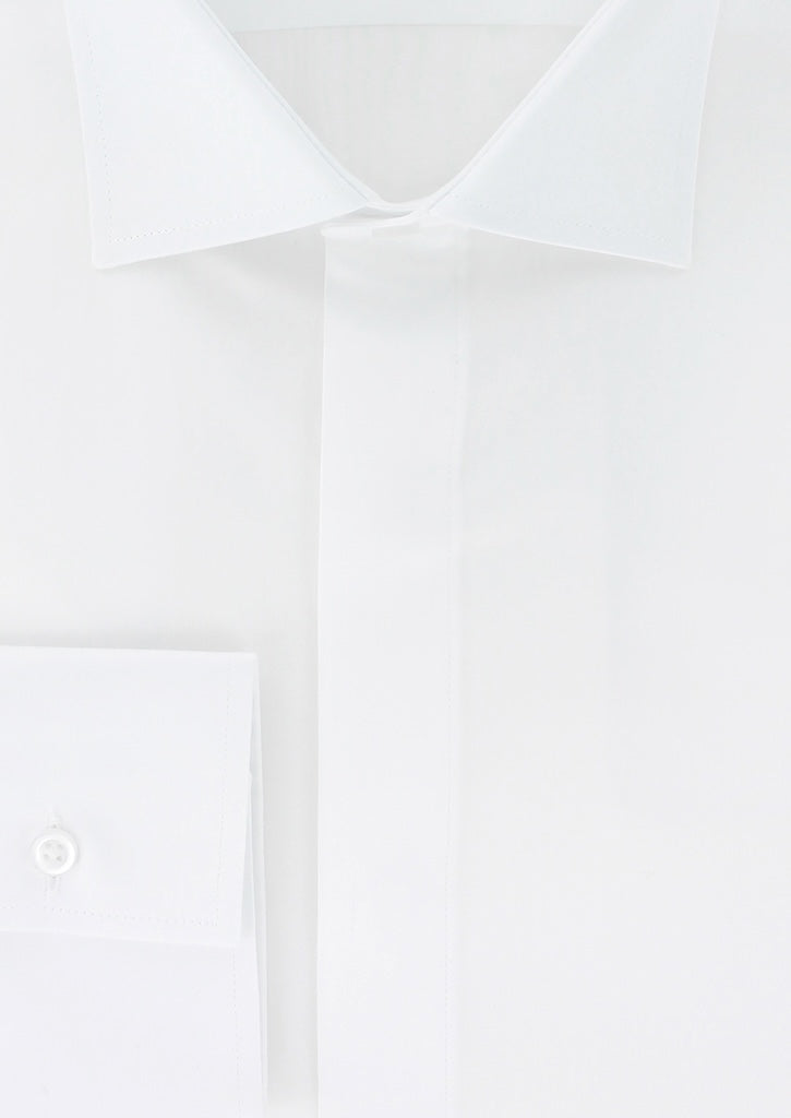Chemise Homme Valentino Boutique Borrelli - Taille 18, 100% Coton, Blanche, Col Pointu, Neuve Avec étiquettes