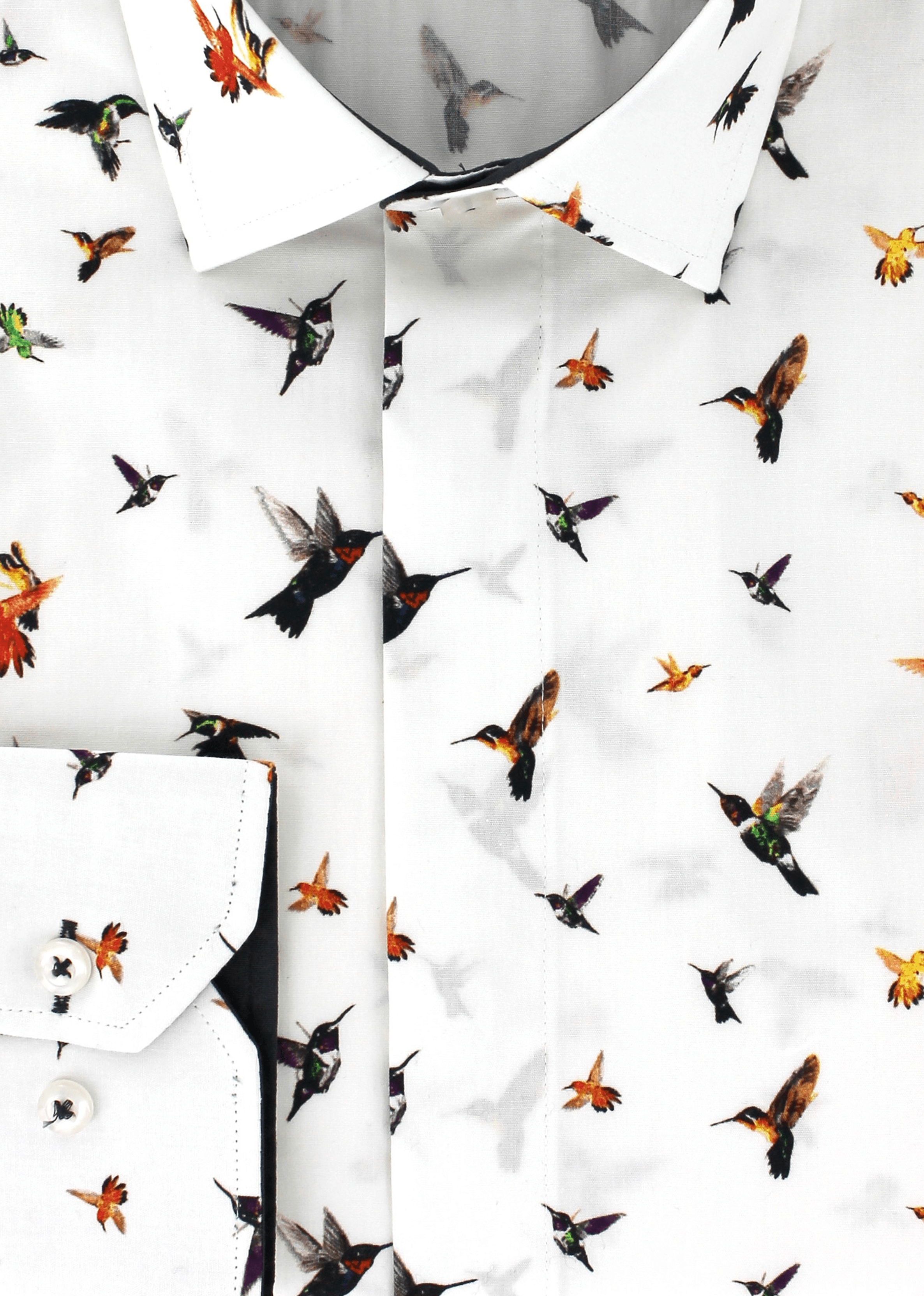 Chemise blanche à motif oiseau Flyberry Cotton Park