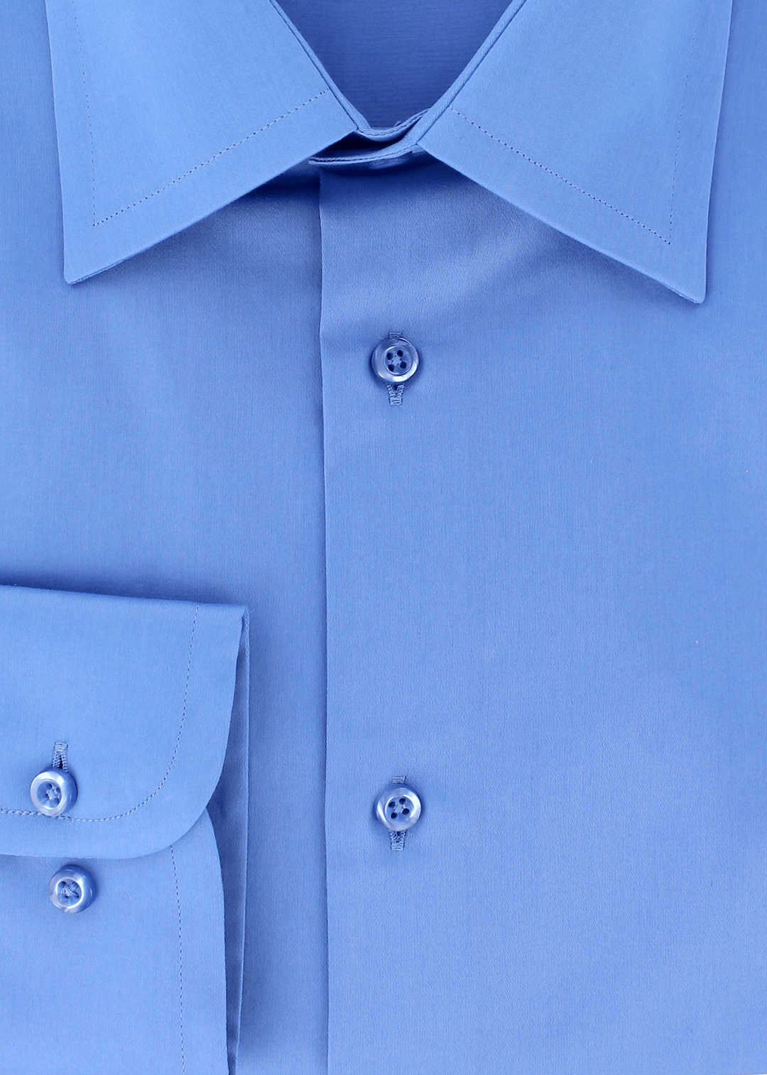 Chemise en satin de coton bleu lavande | Cotton Park