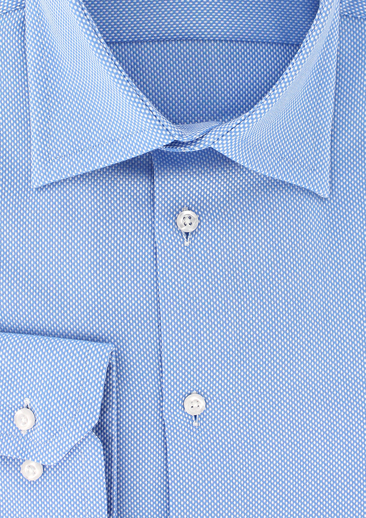 basket weave dress shirt Men's Grey Basket Weave Cotton Shirt: Winchester Collar, Gold Grid
