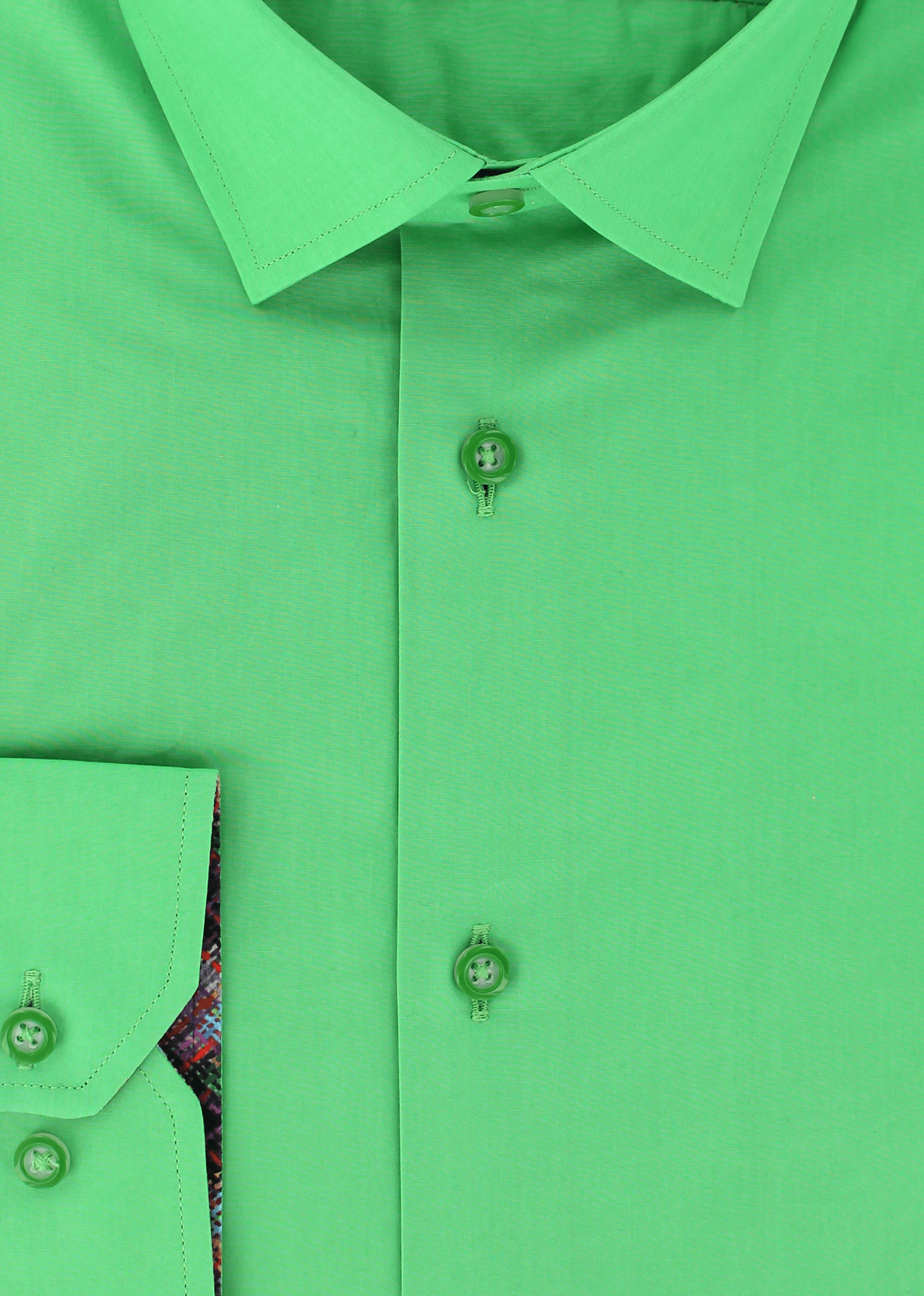 Patterned opposition green fitted shirt | Cotton Park Patterned opposition green fitted shirt | Cotton Park