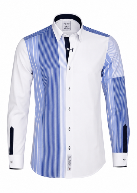 Embroidered chic yellow check sports shirt