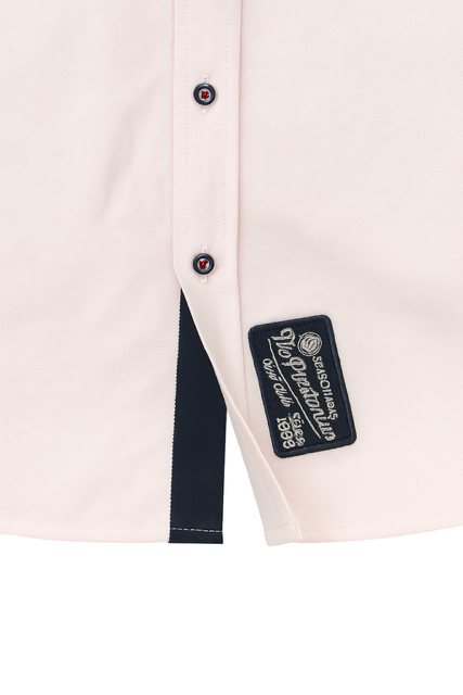 Broderie de chemise rose sport chic Cotton Park