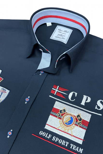 Col de chemise avec broderie de la marque Cotton Park