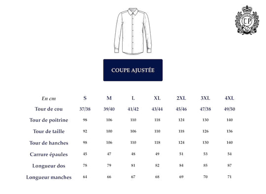 Chemise col anglais rayures bleu ciel