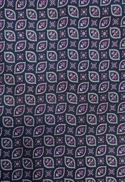 Ascot marine à motifs paisley violet