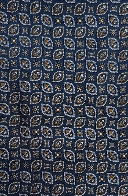 Ascot marine à motifs paisley marron