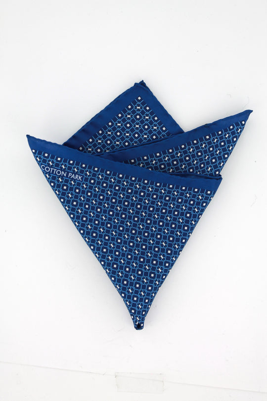 pochette de veste  bleu 