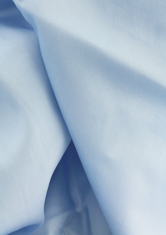 Chemise satin de coton bleu ciel - Cotton Park