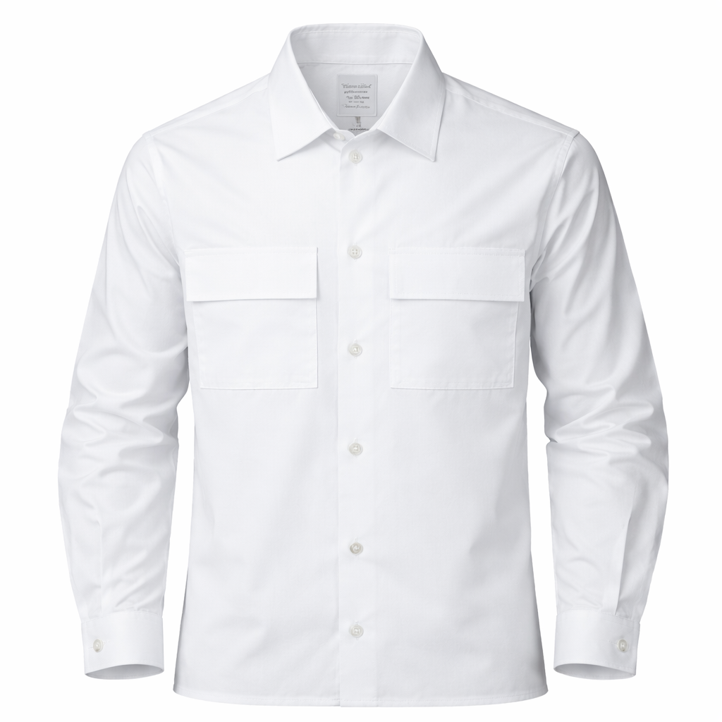 Surchemise blanche piqué de coton