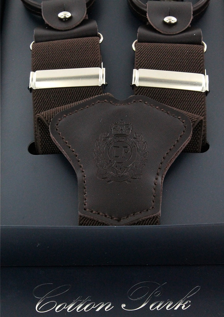 Bretelles homme marron unies