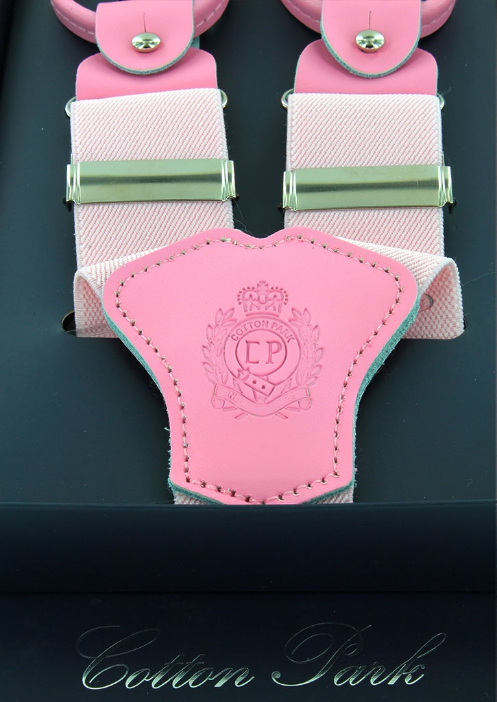 Bretelles homme roses unies