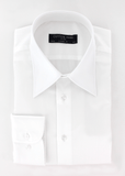 Chemise élégante pour homme coupe droite en twill de coton blanc | Cotton Park