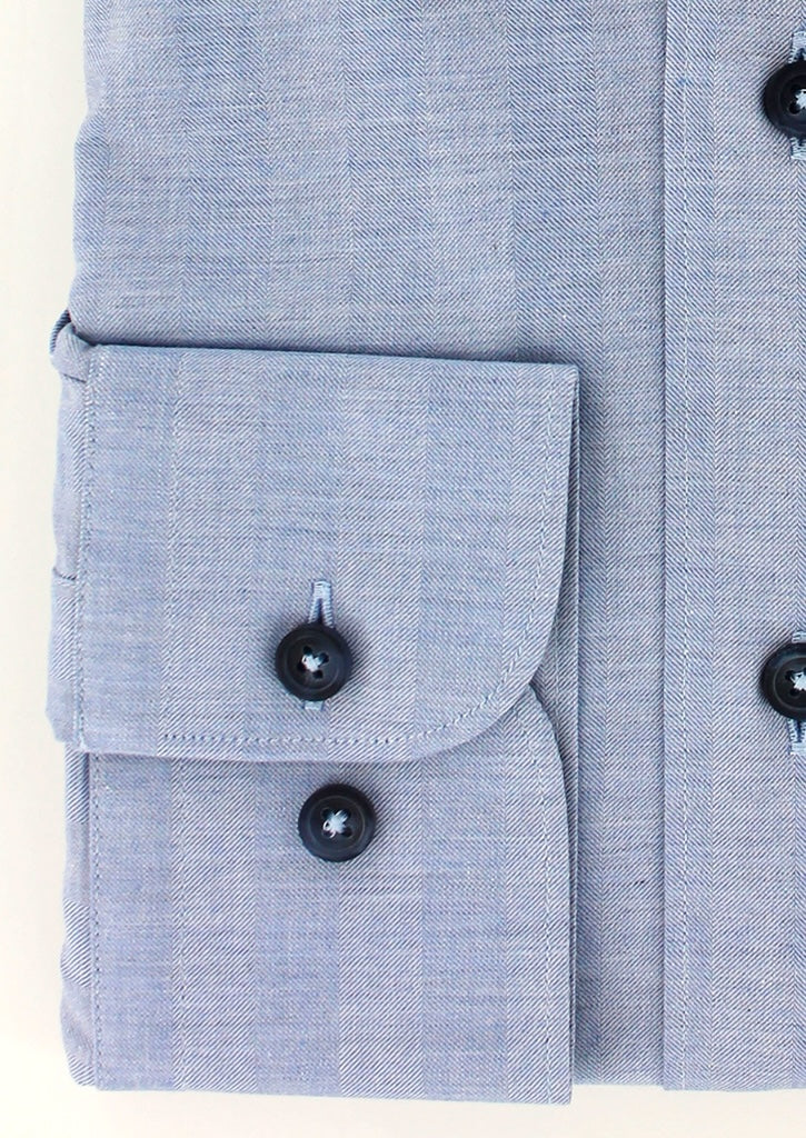 Chemise classique chevron bleu ciel