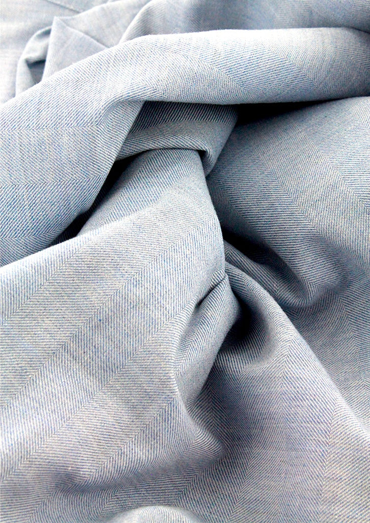 Chemise classique chevron bleu ciel