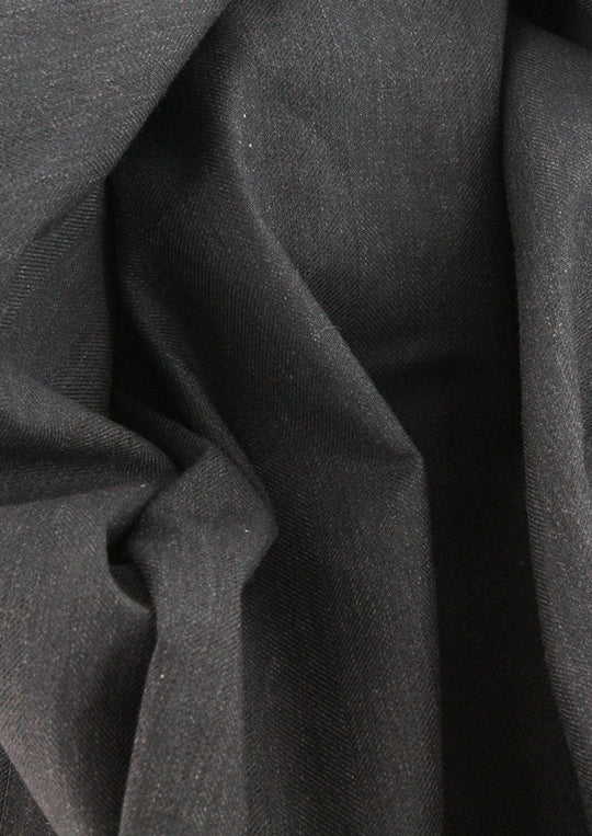 Chemise classique en twill gris foncé