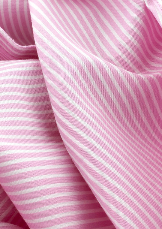 Chemise classique rose à rayures col français