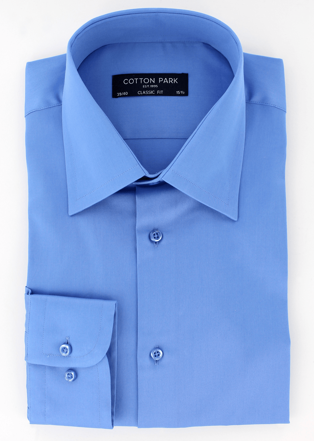 Chemise élégante pour homme en satin de coton bleu lavande | Cotton Park