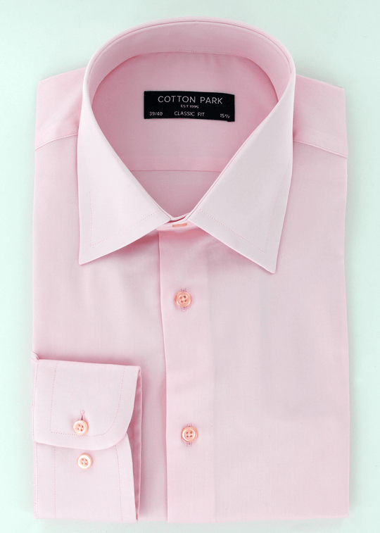 Chemise élégante pour homme en satin de coton rose | Cotton Park