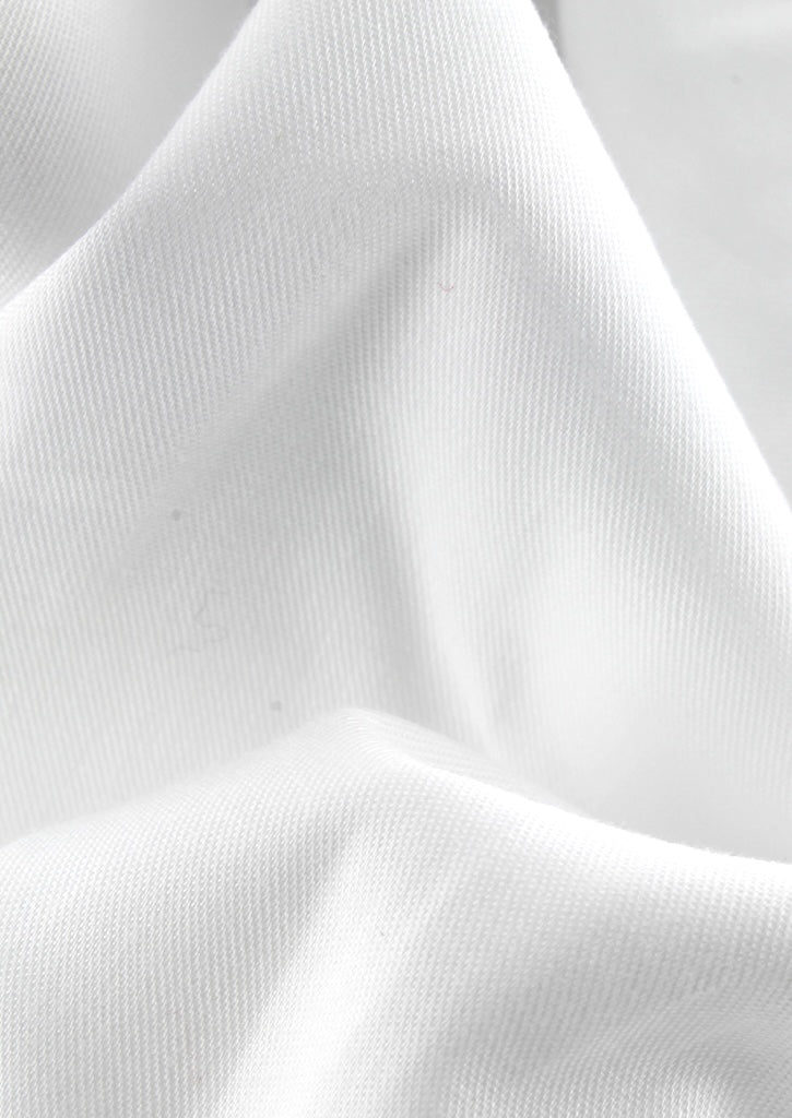 Chemise classique twill blanc col français