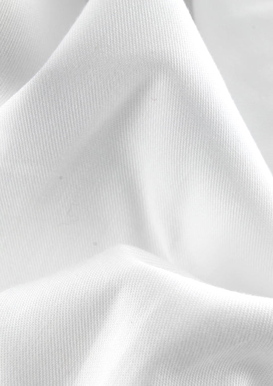 Chemise classique twill blanc col français