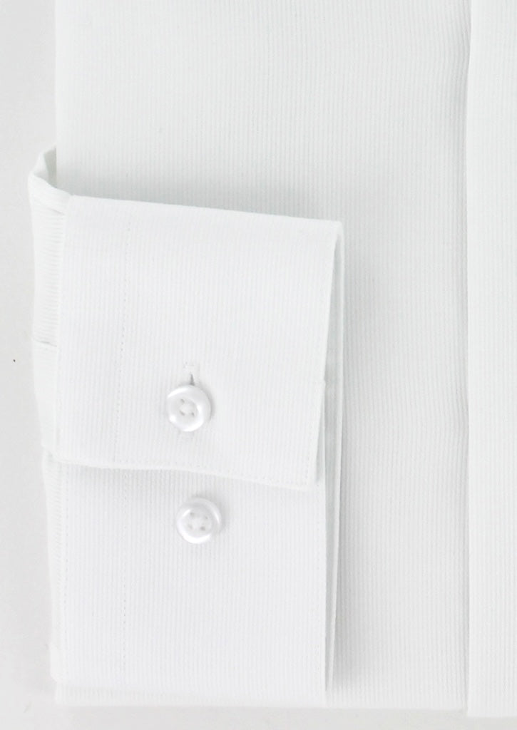 Chemise col officier gorge cachée blanche