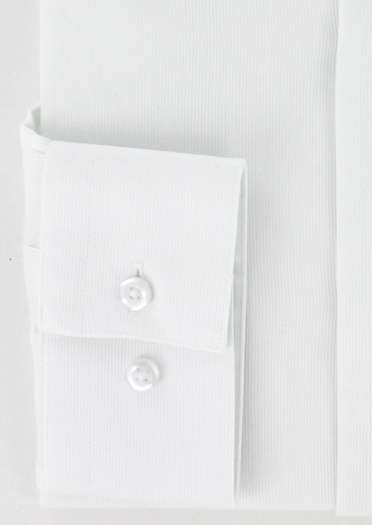 Chemise col officier gorge cachée blanche