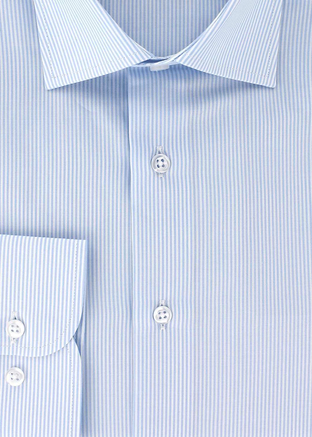 Chemise classique à fines rayures bleu ciel | Cotton Park