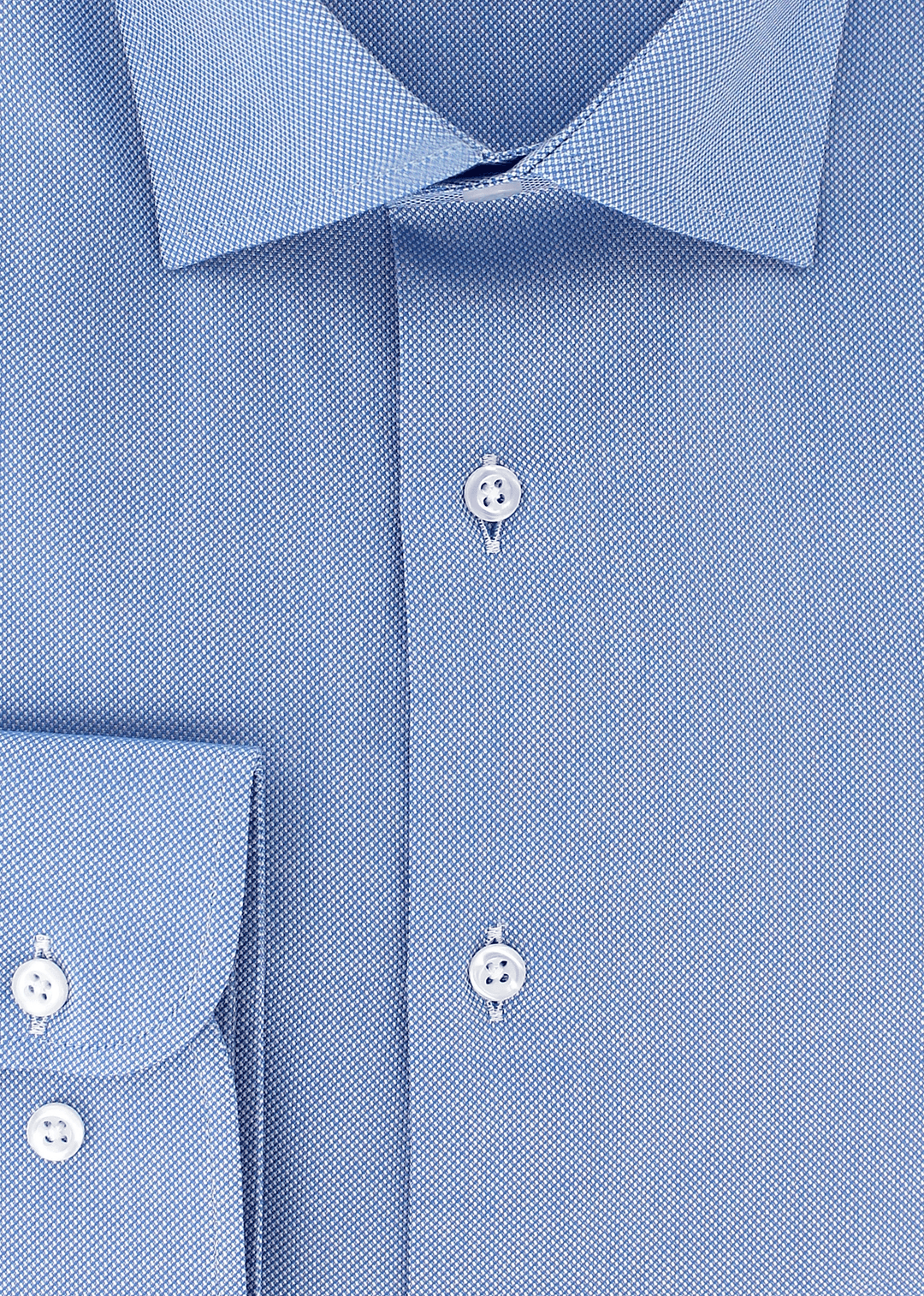 Chemise bleue natté | Cotton Park