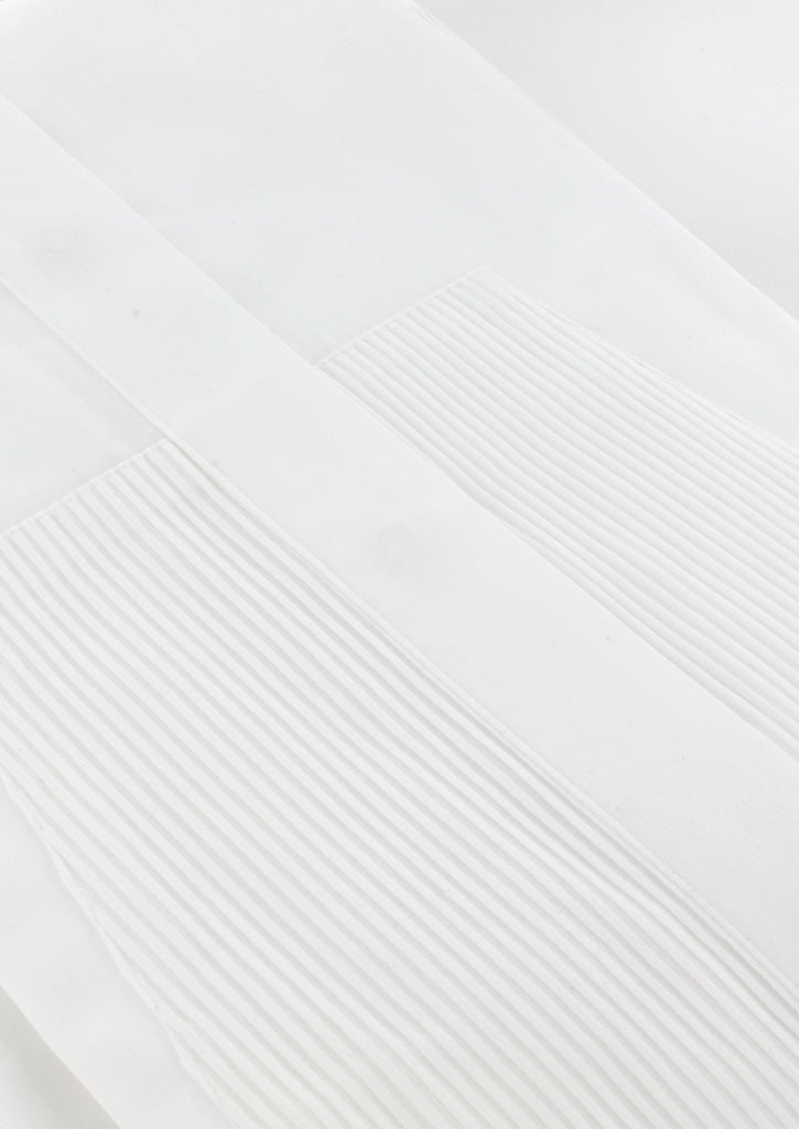 Chemise blanche col cassé plastron plissé