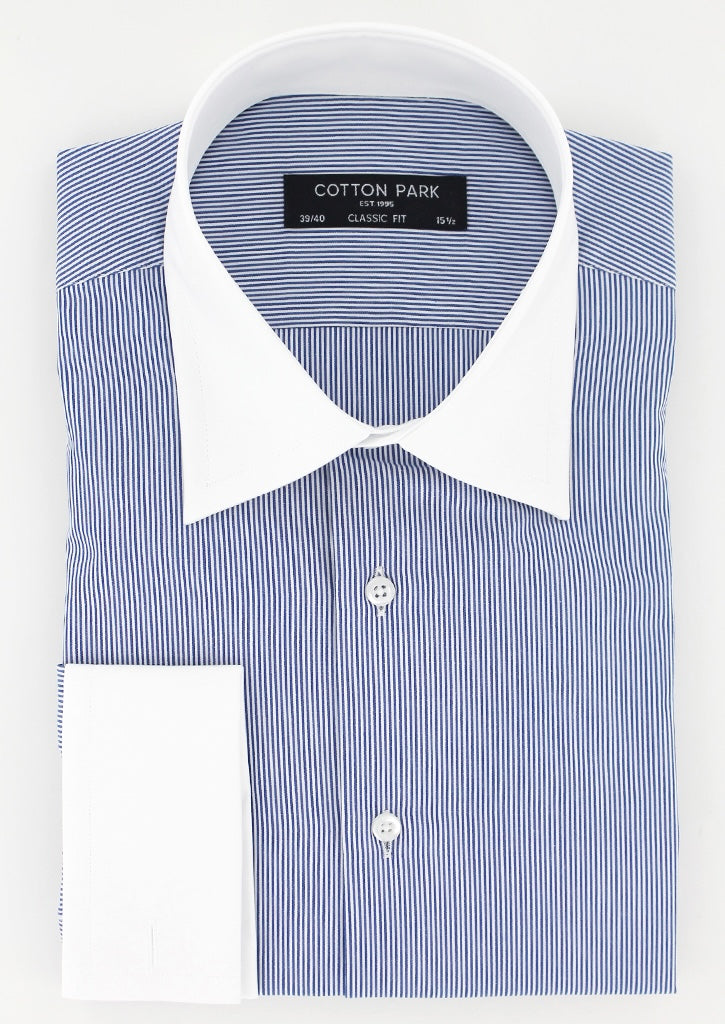 Chemise Candide bleue à rayures blanches | TARA JARMON Chemise Candide bleue à rayures blanches | TARA JARMON