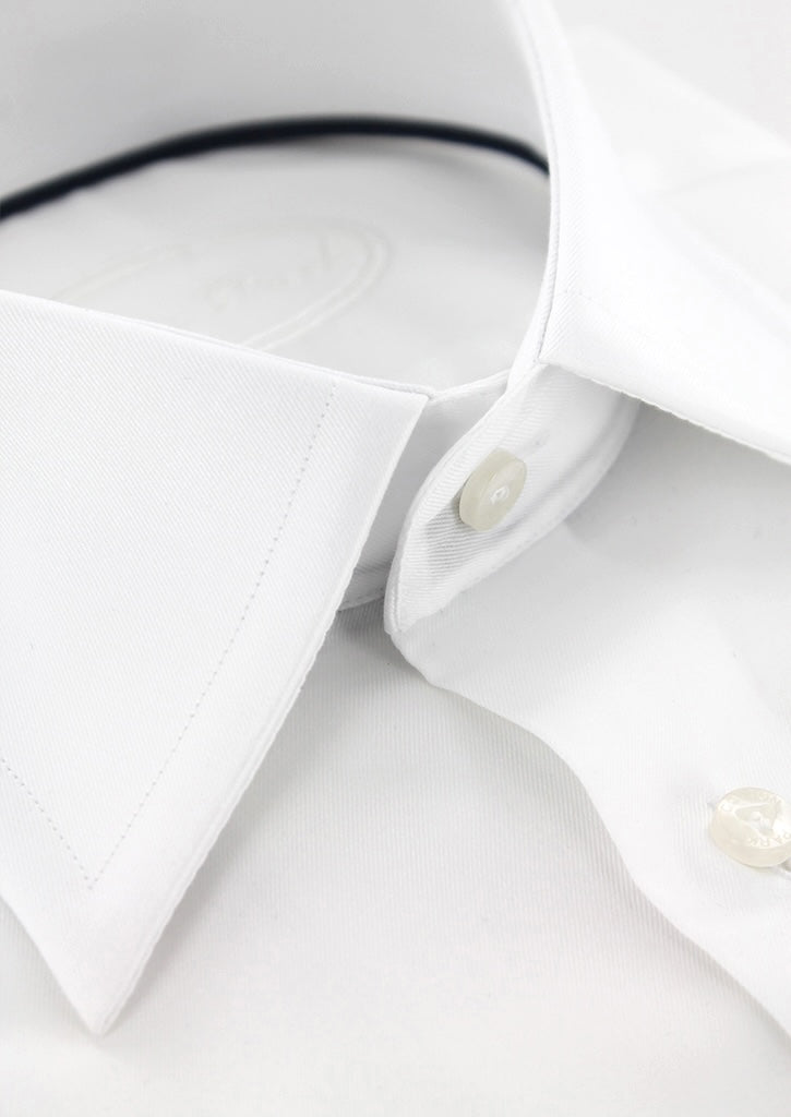 Chemise blanche en twill double retors