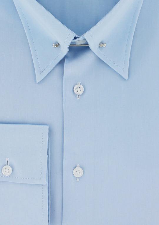 Chemise col anglais bleu ciel | Cotton Park
