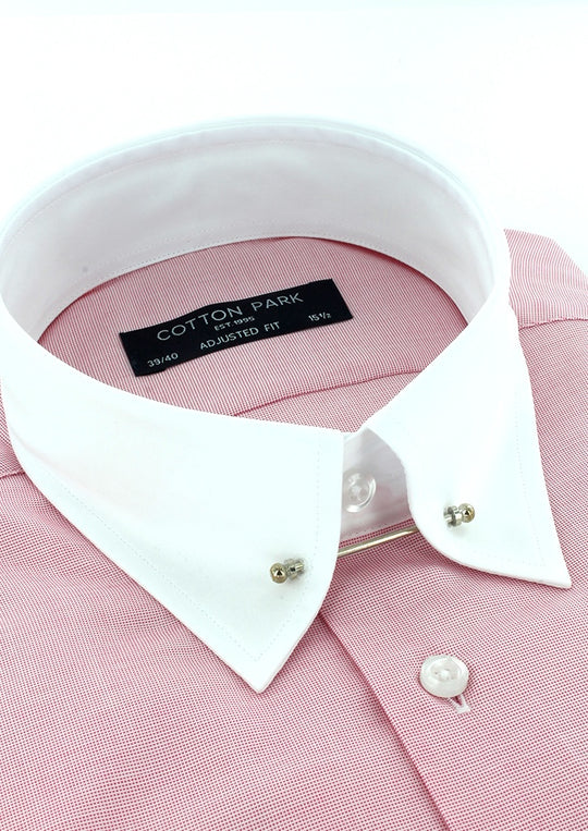 Chemise cintrée col anglais rose