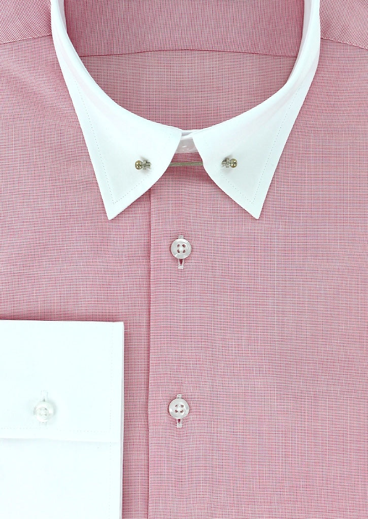 Chemise cintrée col anglais rose