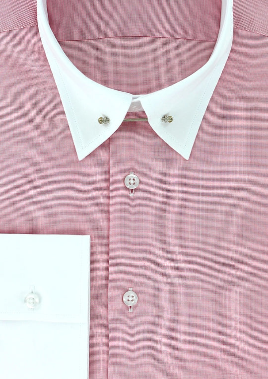Chemise cintrée col anglais rose