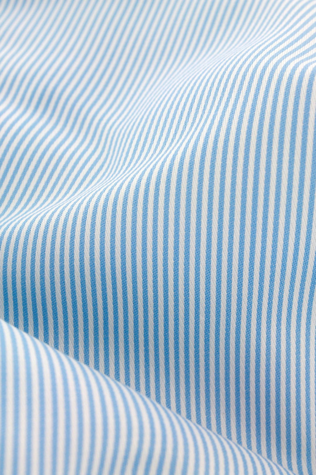 Chemise double retors col anglais rayures ciel en coton | Cotton Park