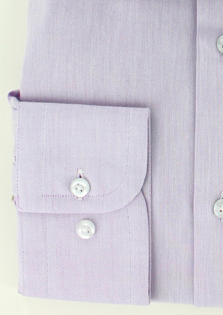 Chemise classique en twill de coton parme