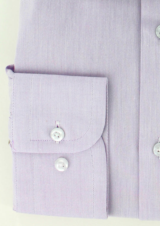 Chemise classique en twill de coton parme