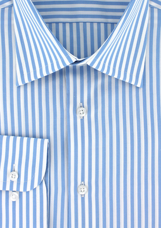 Chemise classique à rayures bâtons bleu ciel