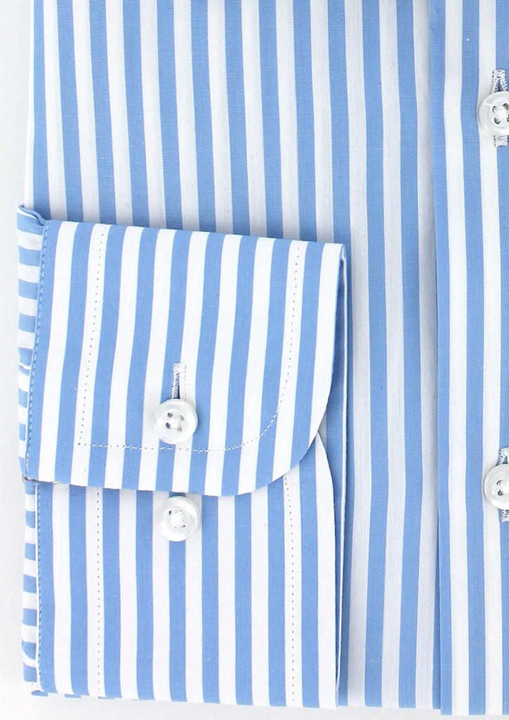 Chemise classique à rayures bâtons bleu ciel