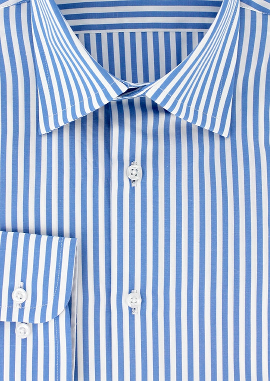 Chemise classique rayures bâtons bleu clair