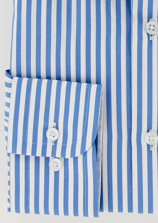 Chemise classique rayures bâtons bleu clair