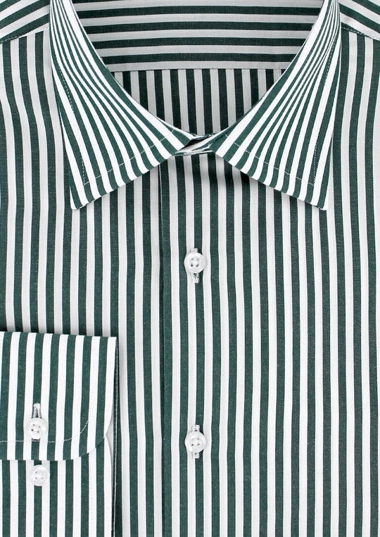 Chemise classique à rayures bâtons vertes