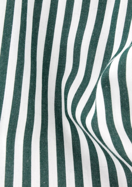 Chemise classique à rayures bâtons vertes