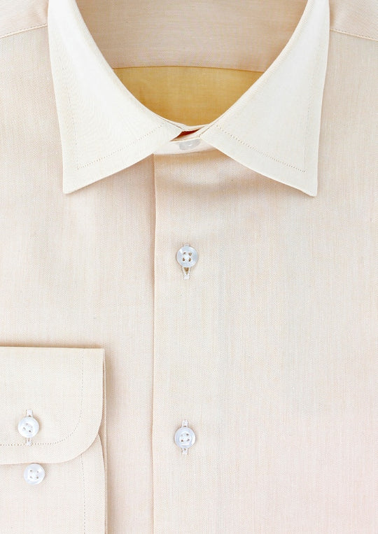 Chemise classique en twill de coton saumon