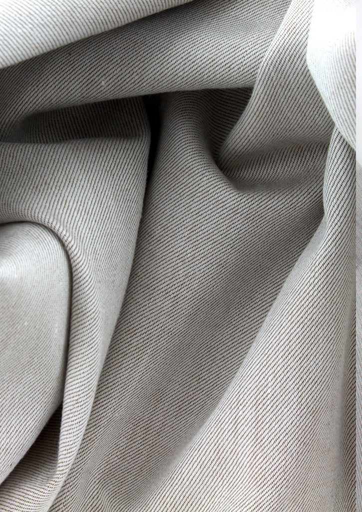 Chemise classique en twill de coton beige