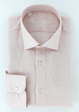 Chemise élégante pour homme en lin rose pâle | Cotton Park
