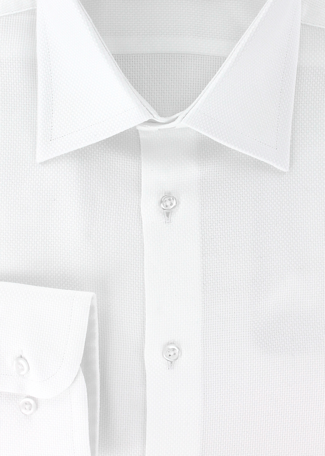 Chemise classique natté blanche | Cotton Park